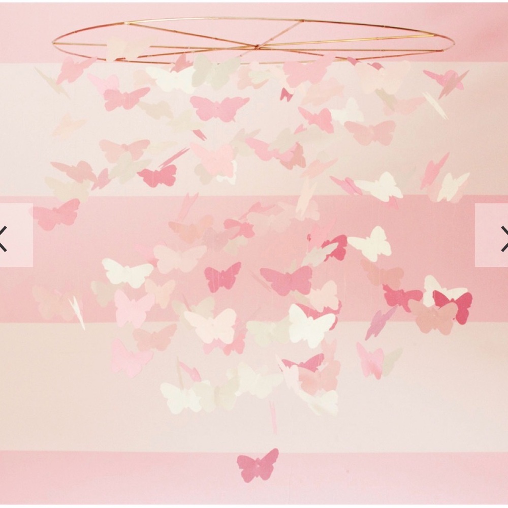 Pottery Barn Kids Pink Butterfly Mobile
